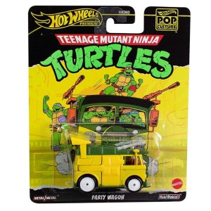 Hot Wheels Premium Toy Car TMNT Party Wagon, Die-Cast Replica from Popular Movie (Styles May Vary)