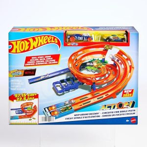 Hot Wheels Circuit looping of the extreme, Box Circuit 2 Cars, Easy to Store for kids