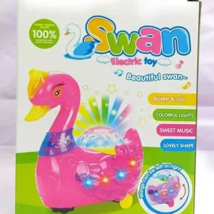 Dancing Swan Toy with Music, Flashing Lights and Flapping Wings Battery Operated Bump and Go music