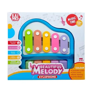 BEAUTIFUL MELODY XYLOPHONE WITH KEYBOARD 18M+ (Multicolor - Blue)