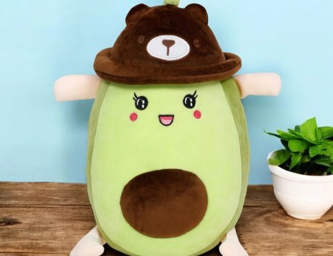 Avacado Soft Toy Small with Brown Cap