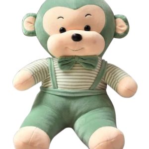 Super Soft Green Monkey With Bow Soft Stuffed Animal Plush Toy for Kids Birthday Gifts 32 cm