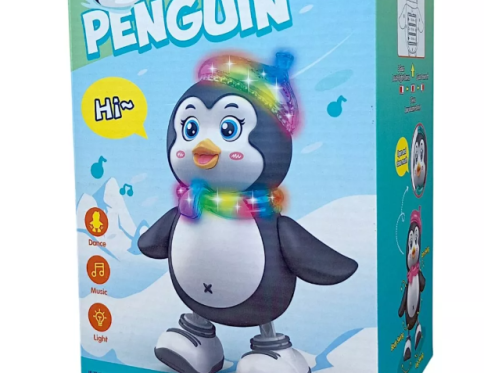 Dancing Penguin Open and Close Mouth Body Swing Arm Leg Light Dancing Singing 3 Yrs+