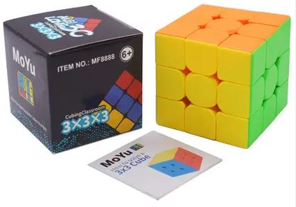 Moyu Cube Meilong 3X3X3 Cube Stickerless High Speed Magic Cube Cubing Classroom, 5.5cm Size, Kids